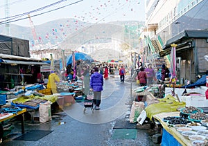 Jagalchi fish market, Busan, South Korea.