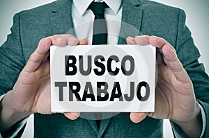 Busco trabajo, looking for a job in spanish photo