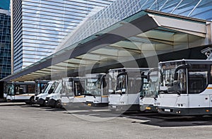 Buses at the bus station in the city