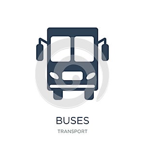 buses icon in trendy design style. buses icon isolated on white background. buses vector icon simple and modern flat symbol for