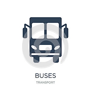 buses icon in trendy design style. buses icon isolated on white background. buses vector icon simple and modern flat symbol for photo
