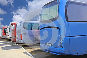 Buses on parking