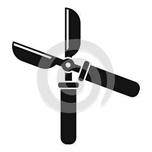 Bush scissors icon simple . Home gardening work