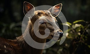 Bushbuck in the Wild A Hyperrealistic Portrait of Natures Beauty. Generative AI