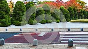 Bushes inside Hiroshima Peace Memorial Park