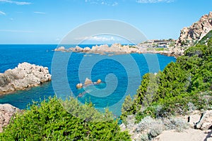 Bushes and rocks in Costa Paradiso