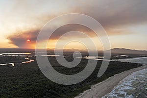 bushfire smoke west of South West Rocks.