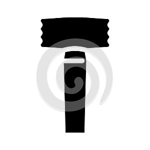 bushing hammer glyph icon vector illustration