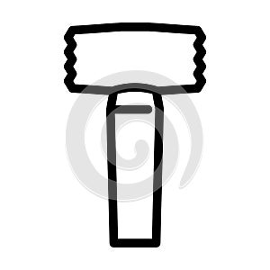 bushing hammer line icon vector illustration