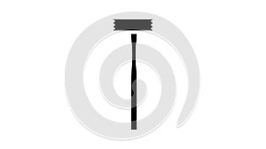 bushing hammer tool glyph icon animation