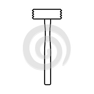 bushing hammer tool line icon vector illustration