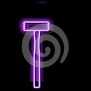bushing hammer tool neon glow icon illustration