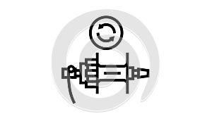 bushing maintenance and adjustment line icon animation