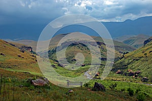 Bushmans valley in Drakensberg mountains, RSA