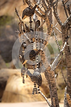 Original souvenirs for tourists, hand-made by the Bushmen