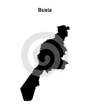 Busia outline map