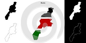 Busia outline map