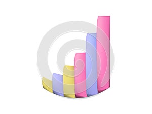 Business 3d design graph. Infographics chart. vector icon
