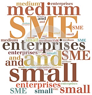 Business abbreviation. Word cloud illustration. photo