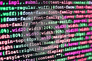 IT business. Abstract computer script code.