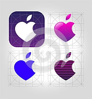 Business Abstract icon apple-heart