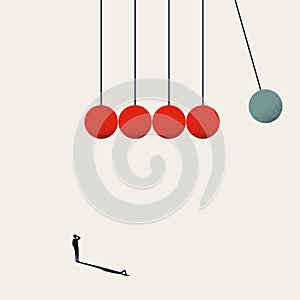 Business abstract vector concept. Symbol of leadership, movement, creativity. Minimal illustration.