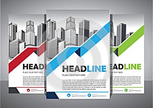 Business abstract vector template. Brochure design, cover modern layout, annual report, poster, flyer in A4 with colorful triangle