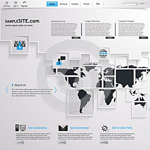 Business abstract website template