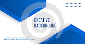 Business abstract white background with blue arrows. Facebook cover template, presentation, web banner, header design