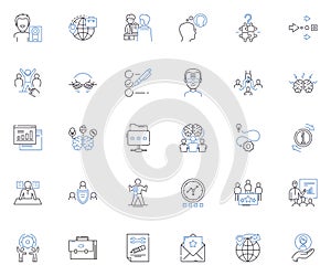 Business Accomplishments line icons collection. Success, Achievement, Growth, Milest, Innovation, Productivity, Progress