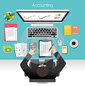 Business accounting concept illustration.