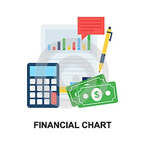 Business accounting concept vector in modern flat style, up for premium use