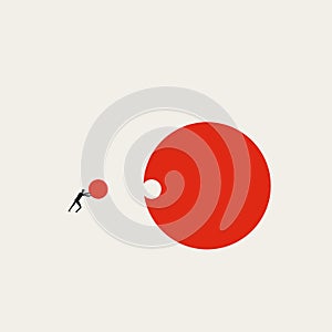 Business achievement and accomplishment vector concept. Symbol of success, completion, finish. Minimal illustration