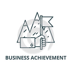 Business achievement vector line icon, linear concept, outline sign, symbol