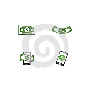 Business acounting money mobile cash logo