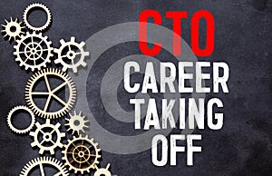 Business acronym CTO CAREER TAKING OFF with handwritten text