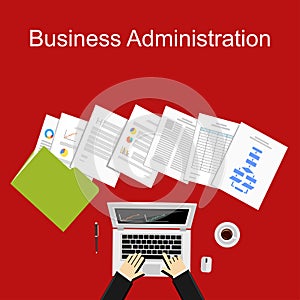 Business administration illustration.