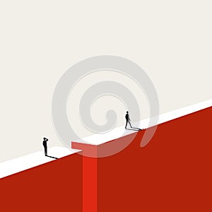 Business advantage and leadership vector concept. Symbol of challenge, opportunity, ambition. Minimal illustration.