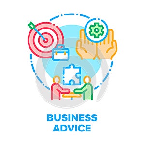 Business Advice Vector Concept Color Illustration photo