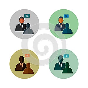 Business Adviser Icon Set.