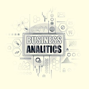 Business analitics graph statistics background