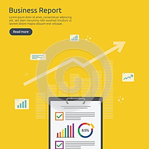 Business analyst or financial research report concept. financial accounting audit on statistical data paper document. Clipboard