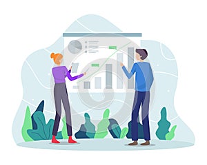 Business analytic concept illustration