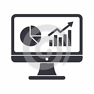 Business Analytics Dashboard on Computer Screen