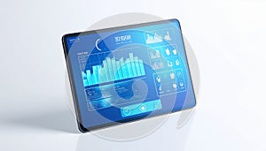 Business Analytics Dashboard on a Digital Tablet