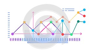 Business analytics dashboard with graphs for data visualization, vector design Generative AI
