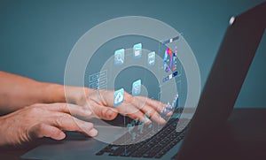 Business Analytics and Data Management System on computer, make a report with KPI and metrics connected to database.