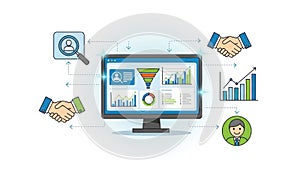 Business Analytics and Data Visualization Concept