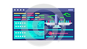 Business Analytics Digital Dashboard Data Visualization Vector, vector design Generative AI