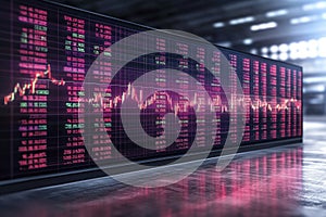 Business analytics on digital screen display